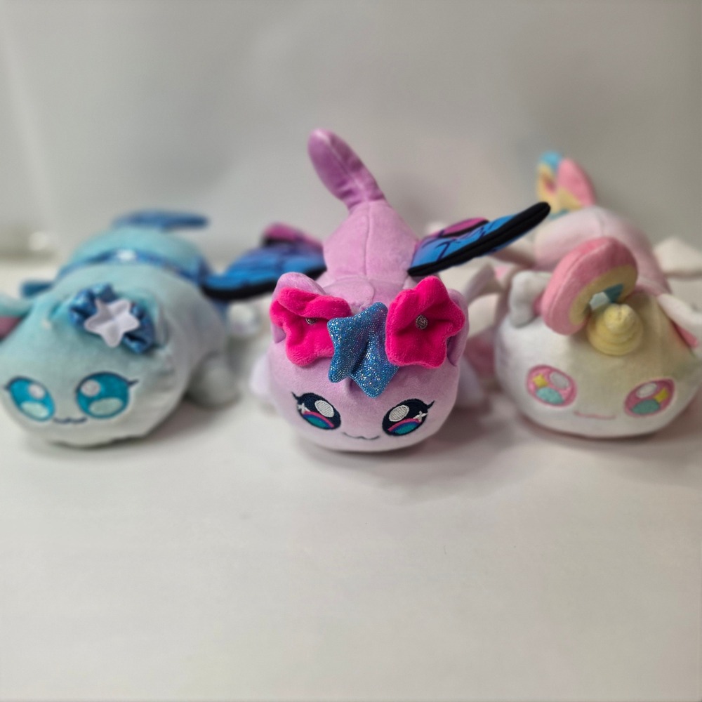 Aphmau MeeMeows Sparkle Collection 6in Plush Lot 3 Mermaid Fairy Unicorn Cats